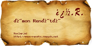 Ámon Renátó névjegykártya